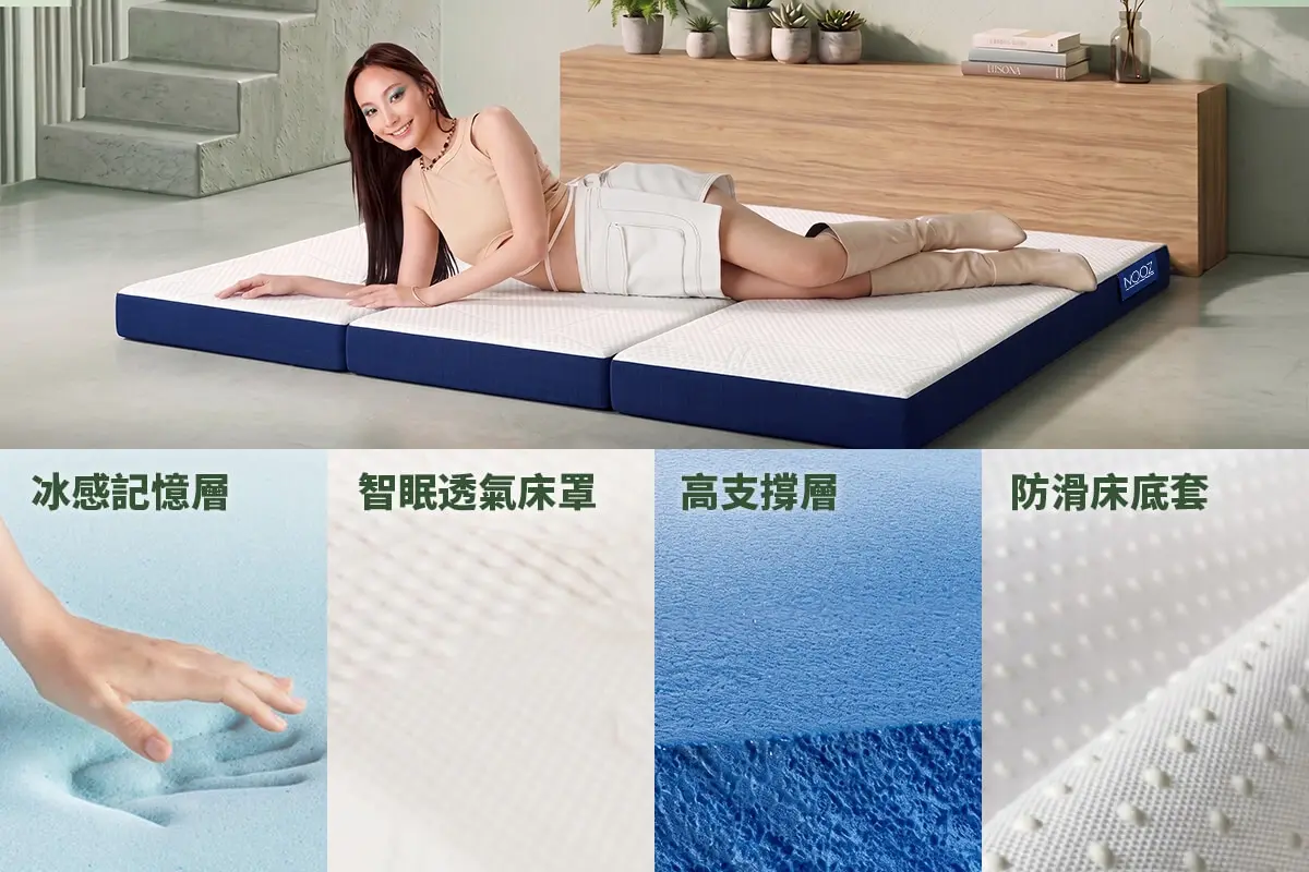 Nooz FlexiRest Trifold Topper 床墊結構