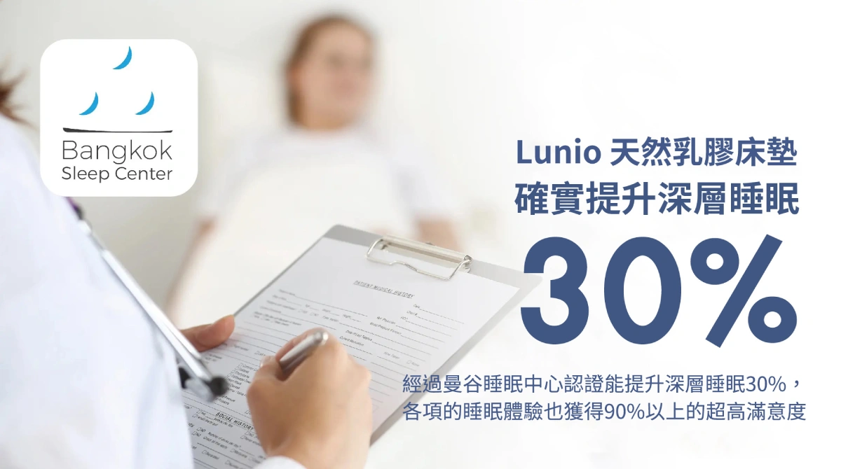 Lunio 乳膠床墊能提升深層睡眠30%