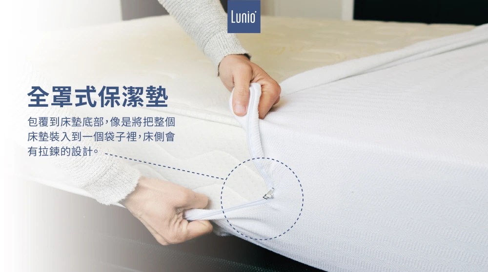 全罩式保潔墊能完整包覆床墊
