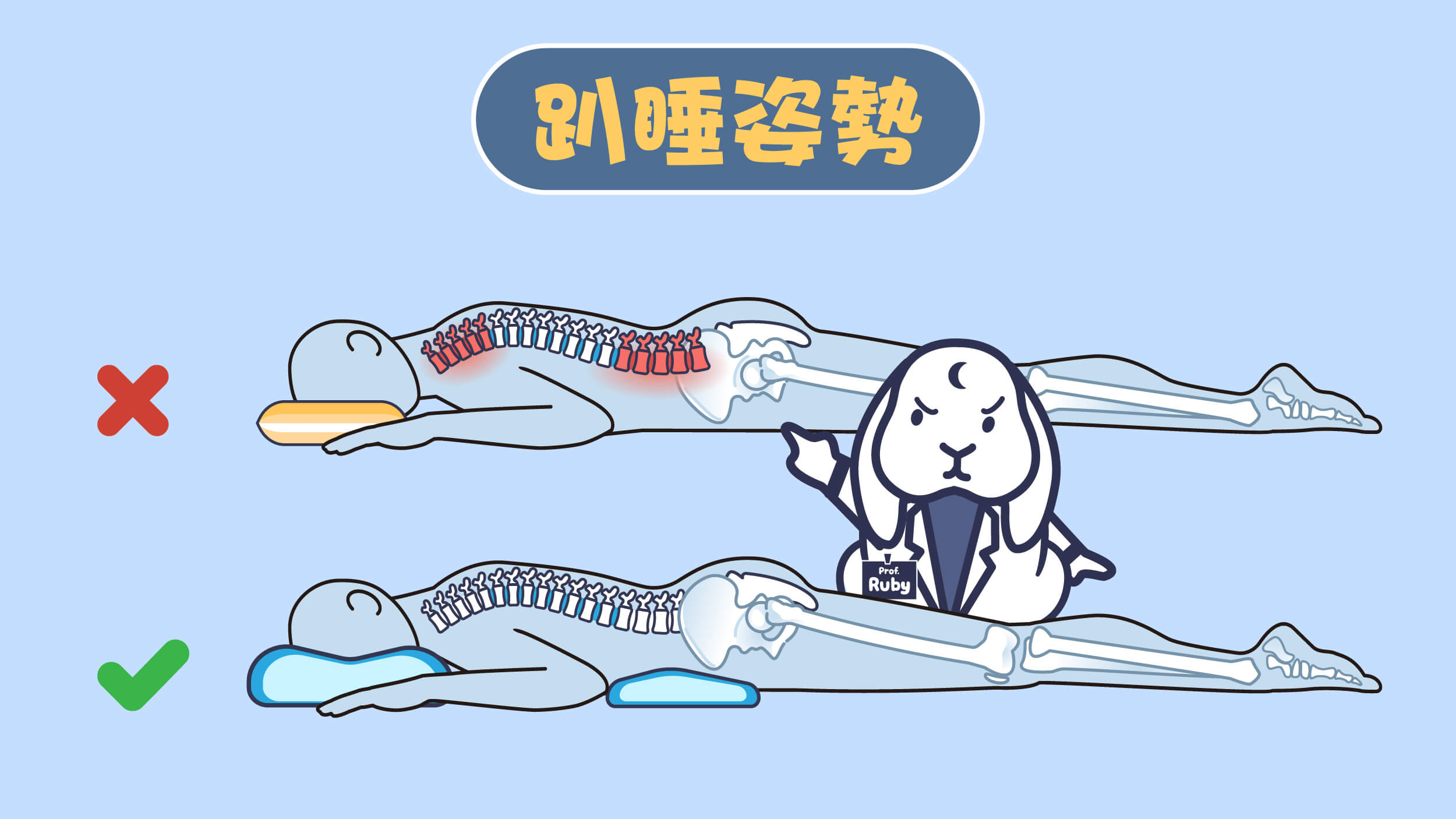 趴睡正確姿勢