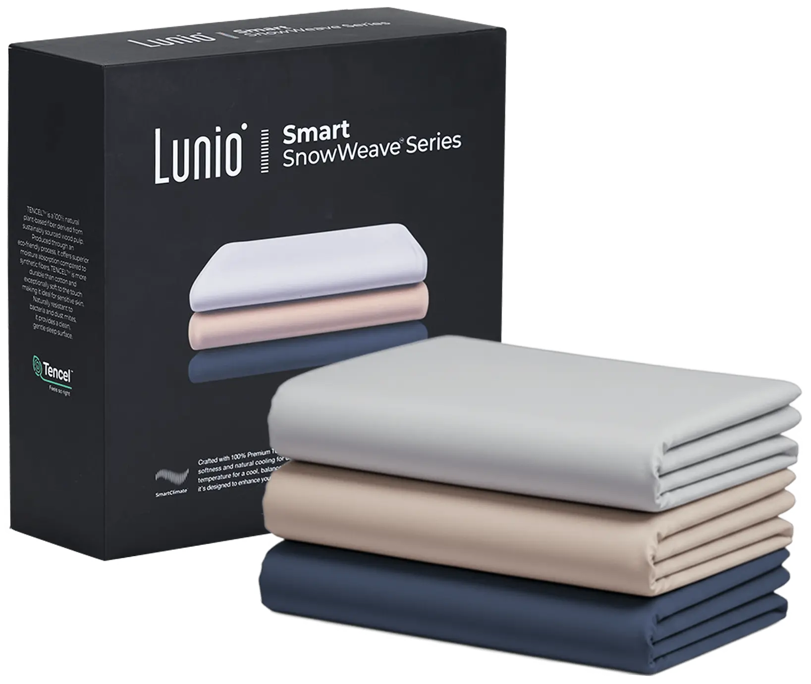 Lunio Snow Weave 天絲床包組（床包+枕套）3色